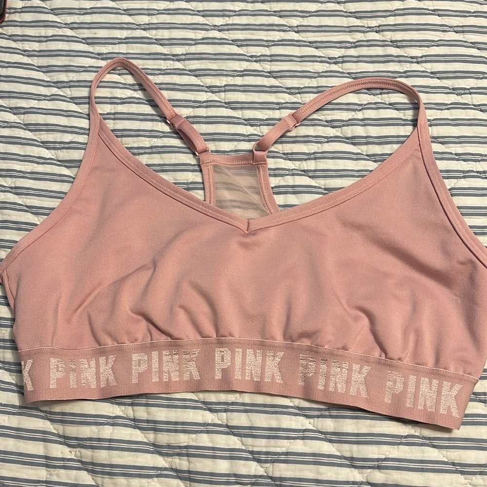 Victoria’s Secret Pink sports bra, large, like new